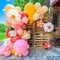 155Pcs Daisy Balloon Arch Garland Kit Macaron Pink Yellow Retro Orange White Heart Balloons with Plum Clip Daisy Shaped Flower for Two Groovy Party Decor Daisy Theme Wedding Birthday Baby Shower